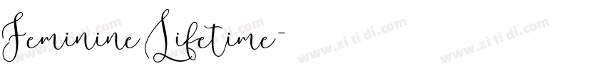 Feminine Lifetime字体转换